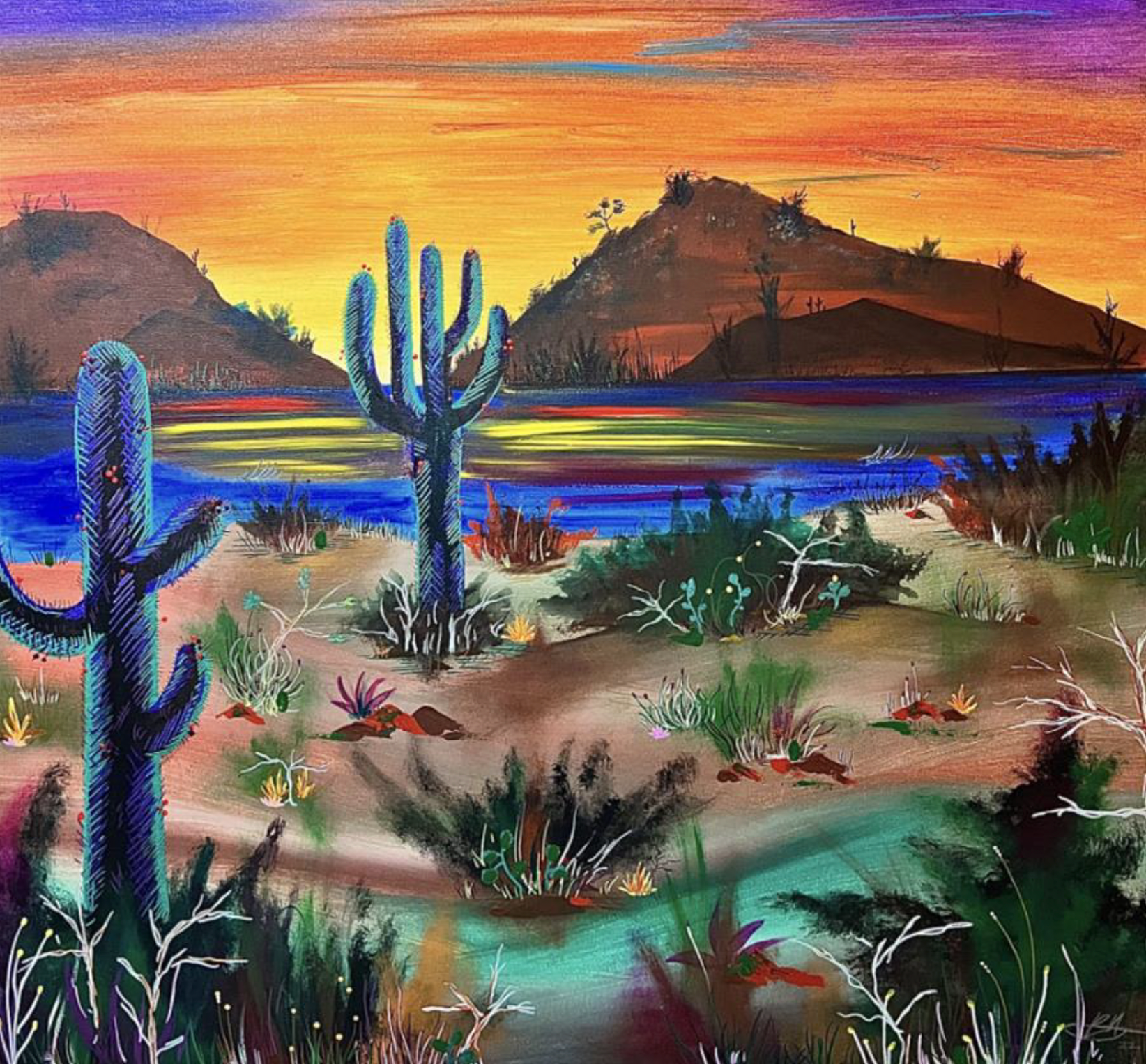 painted desert landscape