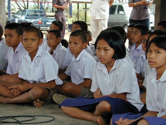 Girls at school in Thailand