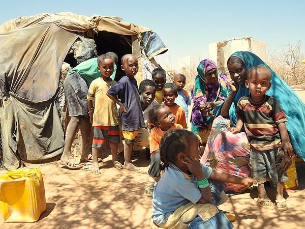 Somali women and children in the drought